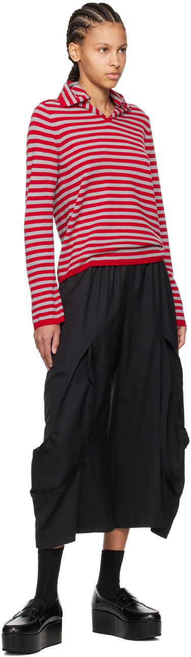 Пуловер Comme des Garçons Comme des Garçons Girl Striped Sweater Червено | NM-N002-051, 3