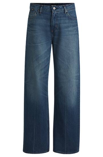 Дънки BOSS Cotton-Blend Denim Jeans Синьо | 50522849, 0