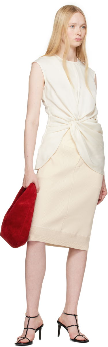 Чанта през рамо Khaite KHAITE Medium Olivia Suede Shoulder Bag Червено | H6015-726, 3