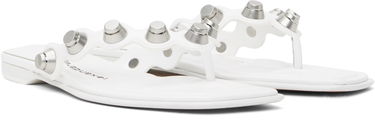 Кецове и обувки Alexander Wang Alexander Wang Rexa Thong Flat Sandals Бяло | 30225S008, 3