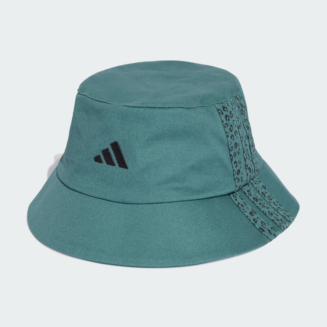 Шапка adidas Performance Sportswear 3-Stripes Leopard Graphic Bucket Hat Зелено | JW8671, 0