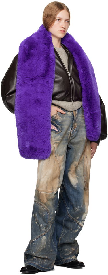 Шал Acne Studios Acne Studios Furry Scarf Лилаво | CA0349-, 2