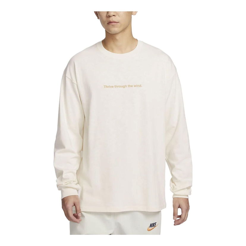 Тениска Nike Sportswear Long Sleeve T-Shirt Thrive Through The Wind Бяло | FN0466-118