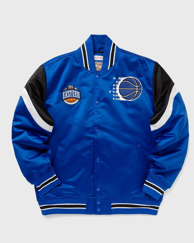 Яке бомбър Mitchell & Ness NBA HEAVYWEIGHT SATIN JACKET ORLANDO MAGIC Синьо | OJBF5516-OMAYYPPPROYA