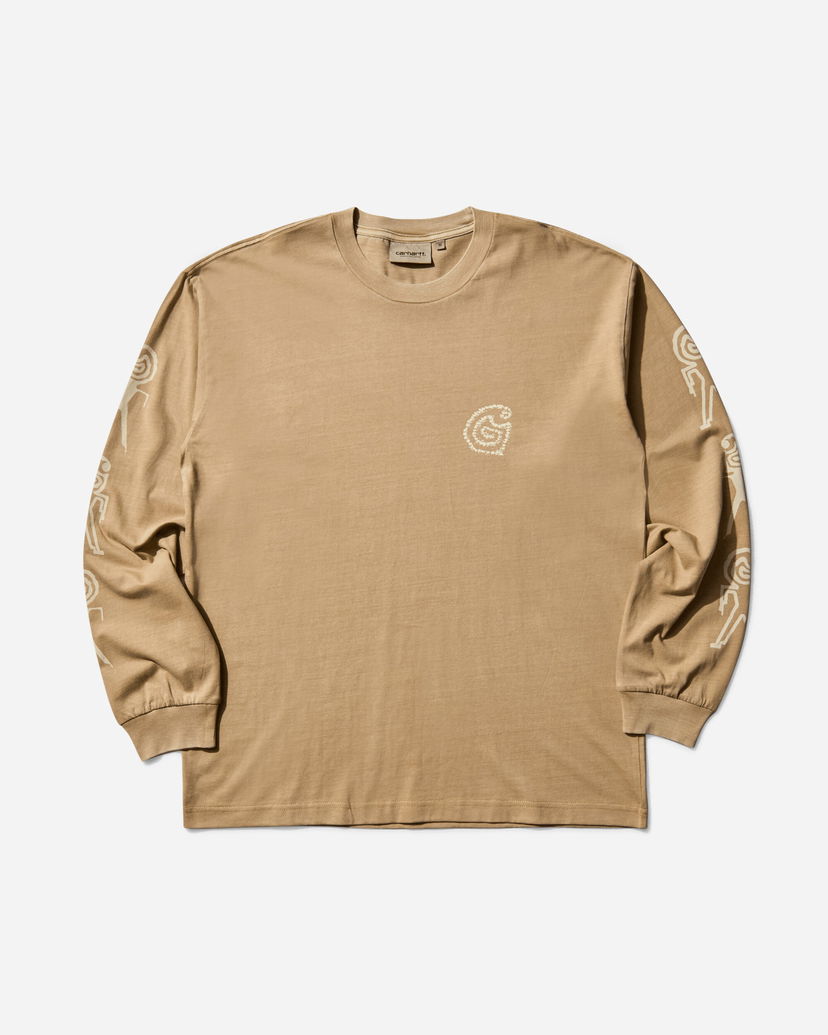 Тениска Carhartt WIP Terrestrial Graphic Longsleeve T-Shirt Бежово | I035227 0TLPG