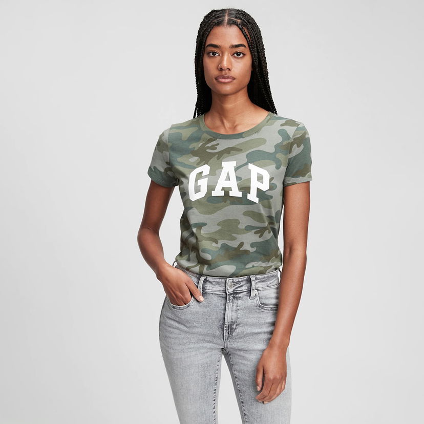 Тениска GAP Logo Tee Camouflage Зелено | 268820-28