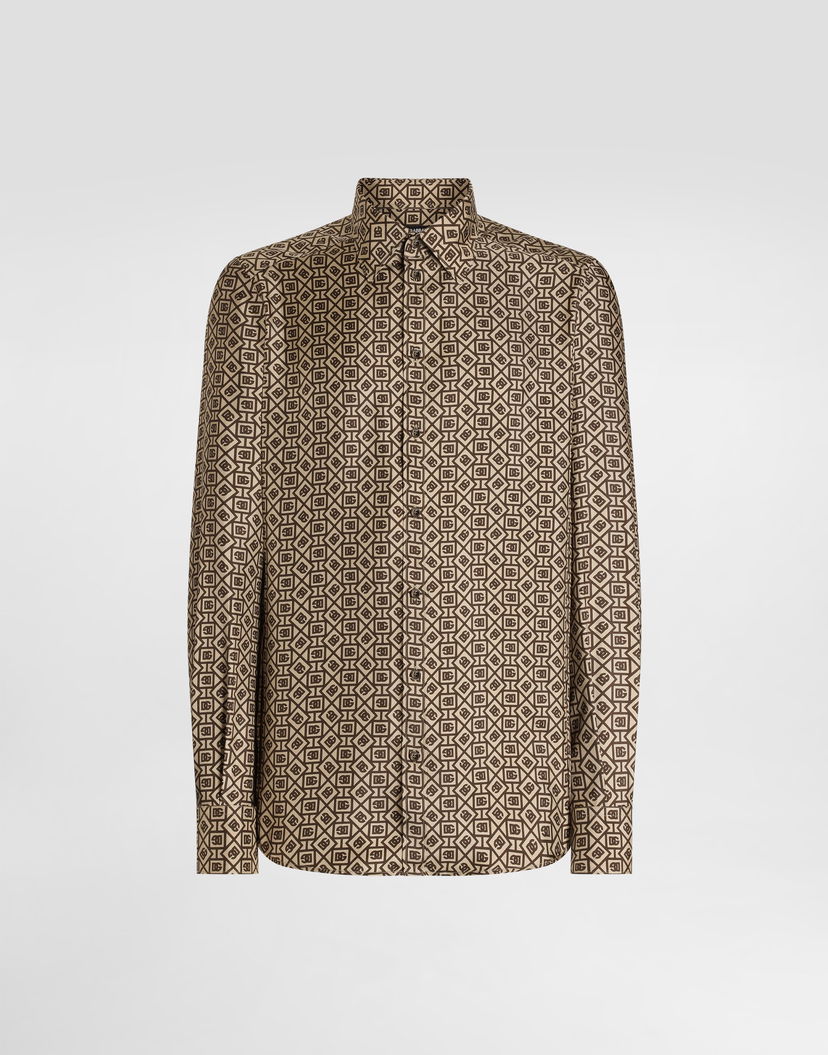 Риза Dolce & Gabbana Dolce & Gabbana Silk Twill Martini Print Shirt Бежово | G5MM4TIS1ZKHK8QM