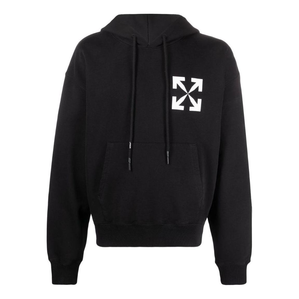 Суитчър Off-White Arrows Logo-Print Cotton Hoodie Черно | OMBB037C99FLE0081001, 0
