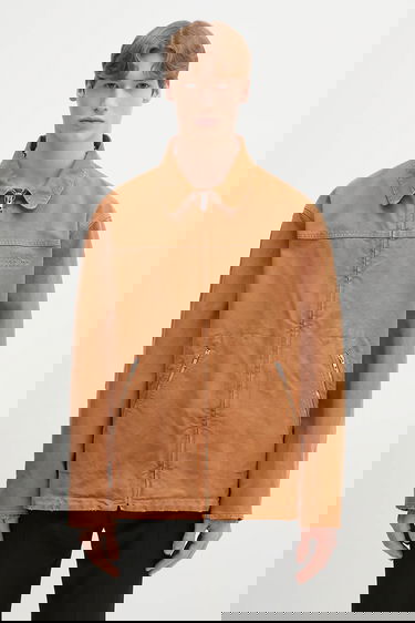 Яке Maison Margiela MM6 Maison Margiela Collared Full-zip Utility Jacket Кафяво | SH0AM0048, 0