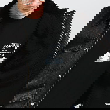 Яке Stüssy Washed Canvas Shop Jacket Черно | 115589 / 0001, 4