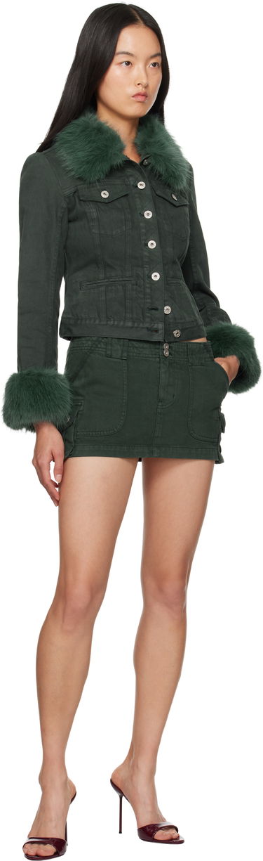 Яке GUIZIO Guizio Ares Faux Fur Denim Jacket Зелено | F24701W100, 4