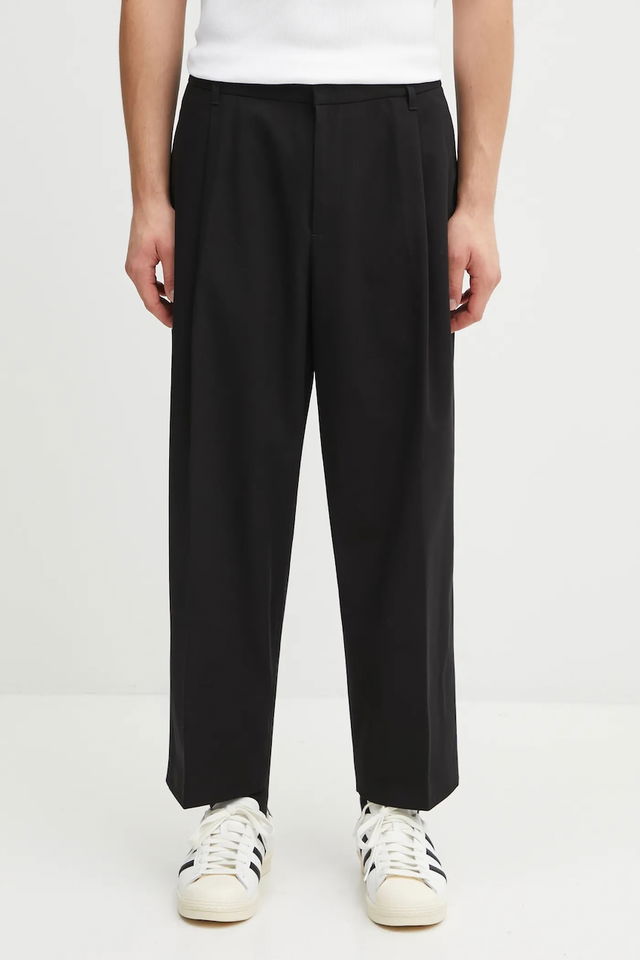 Maison Kitsuné Cropped Pleated Trousers