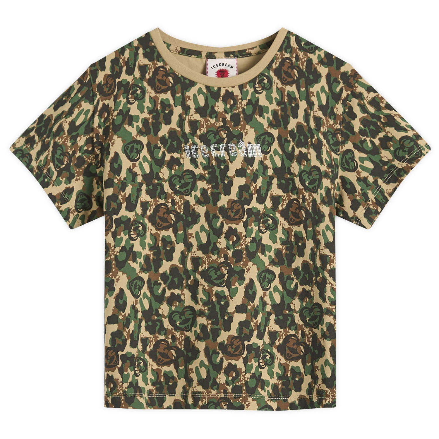Тениска BBC IceCream Crystal Soft Serve Running T-Shirt Зелено | ICWW25317-CAM, 1