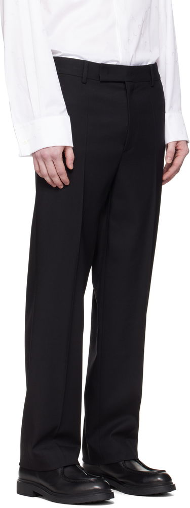 Панталони Marine Serre Marine Serre Virgin Wool Twill Pleated Trousers Черно | MPA069A RWOV0001, 1