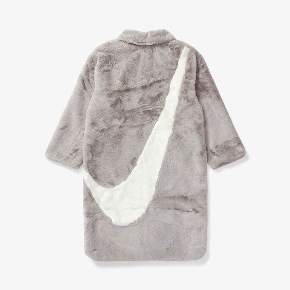 Палта Nike Plush Faux Fur Long Jacket Сиво | DQ6838-012, 1