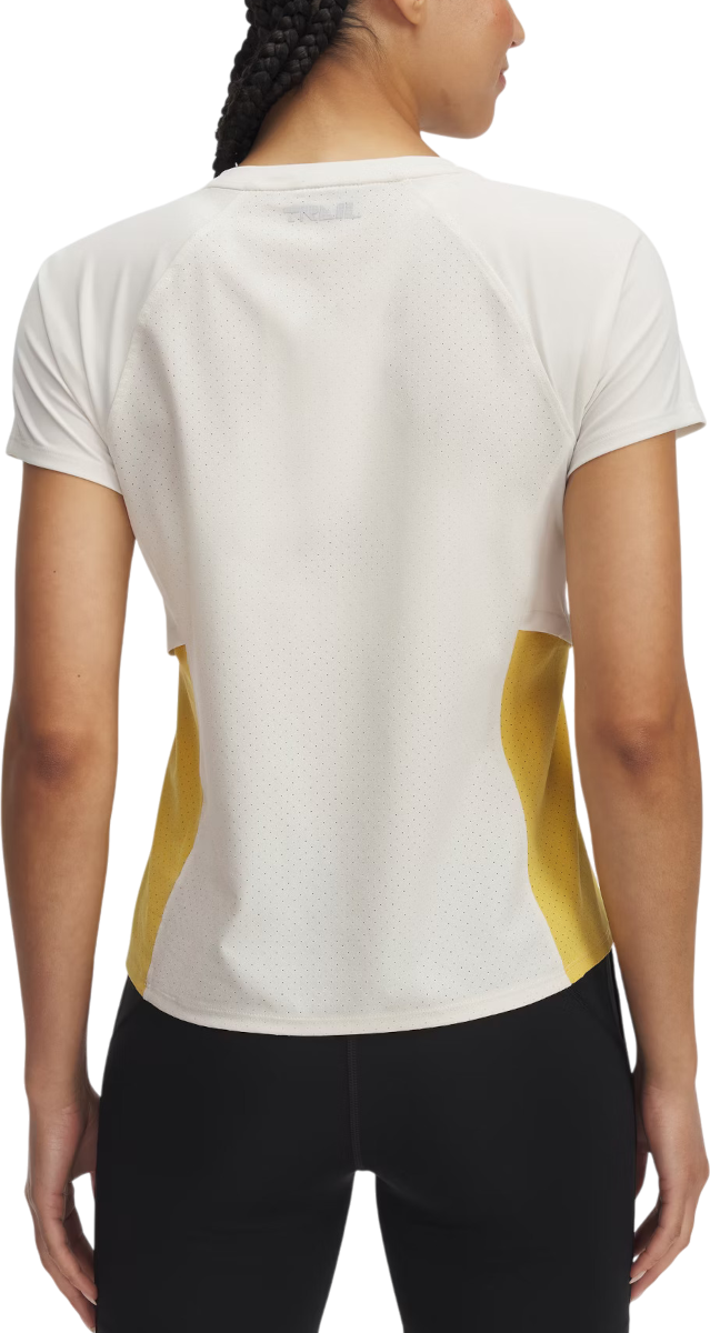 Тениска Under Armour Trail Run Zip Short Sleeve T-Shirt Бяло | 1389607-279, 1