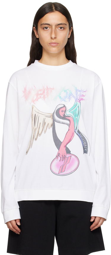 Суитчър We11done We11done Angel Graphic Sweatshirt Бяло | WD-TS3-23-785-U-WH, 0