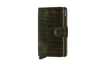 Портфейл Secrid Miniwallet "Safiano Olive" Зелено | MSa-olive, 0