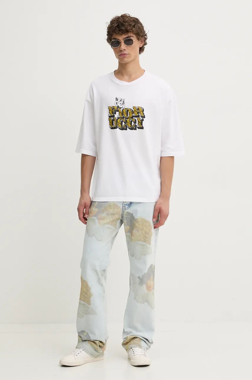 Тениска Fiorucci Fiorucci Angels Print Jeans Бяло | U01FPDJE075DN03DN07, 1