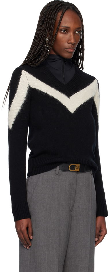 Пуловер Valentino Valentino Virgin Wool V-Neck Chevron Sweater Многоцветен | 7B0KC69D9SL, 1