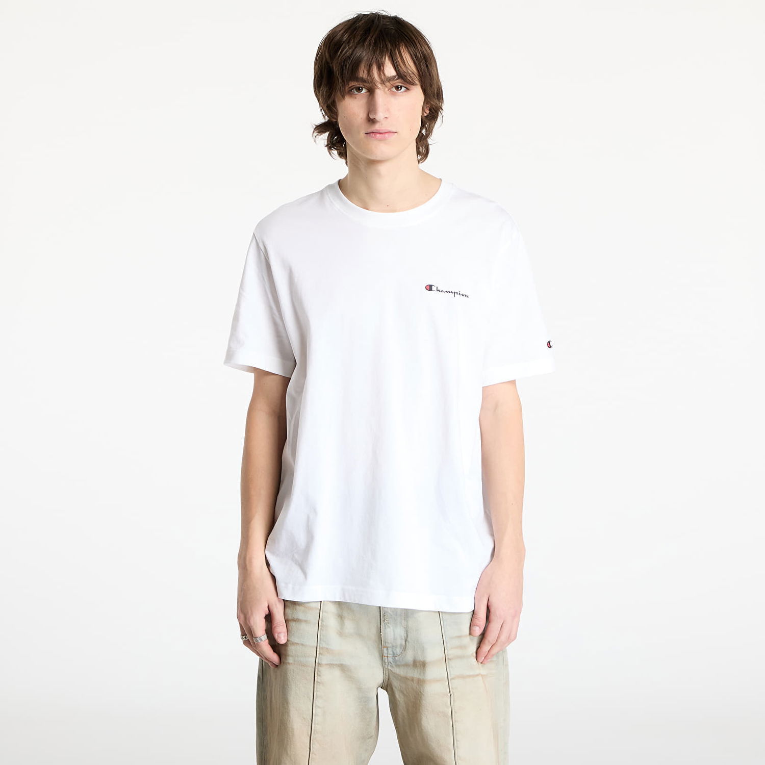 Тениска Champion White Short Sleeve Tee Бяло | 220264 CHA WW001, 0