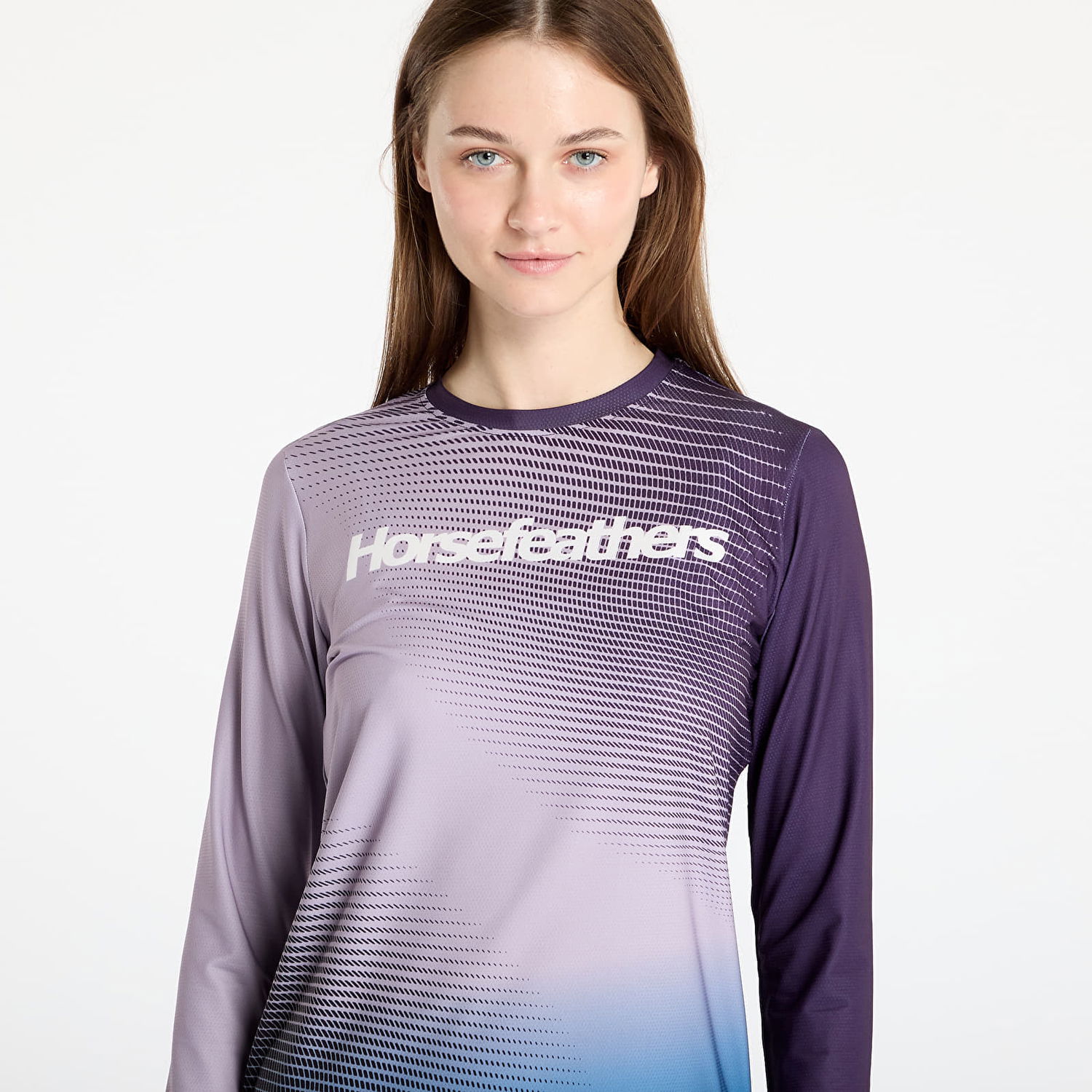 Фланелка Horsefeathers Horsefeathers Quantum Long Sleeve Bike Jersey Лилаво | TW043B, 1