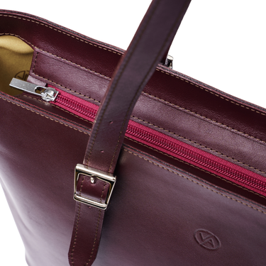 Голяма пазарска чанта Vasky Vasky Lisa Bordeaux Leather Tote Bag Бургунди | A-3223-214-F, 2
