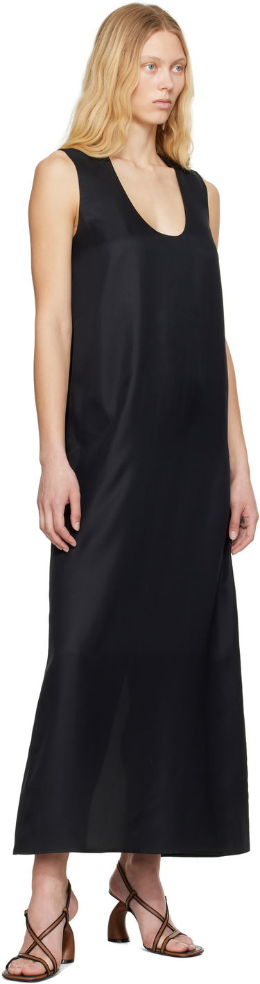 Pокля Róhe Róhe Scoop-Neck Silk Maxi Dress Черно | 415-33-164, 3
