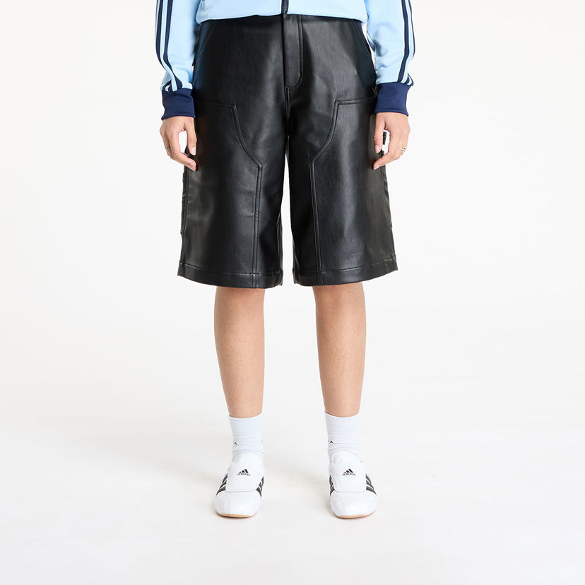 Къси панталони Carhartt WIP Norwich Faux Leather Paneled Bermuda Shorts Черно | I034448.89XX