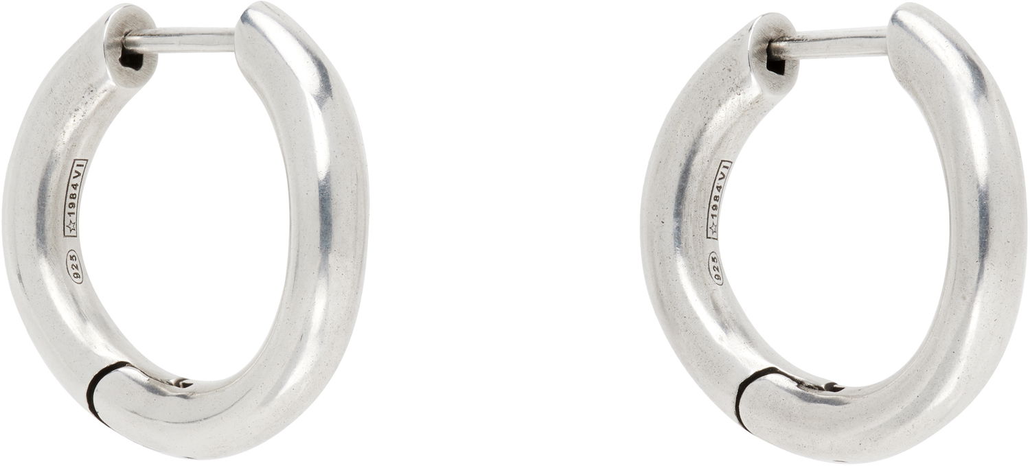 Обеци Ann Demeulemeester Ann Demeulemeester Alina Silver-Tone Hoop Earrings Металик | 2520-W-JE06-JW020-070, 1