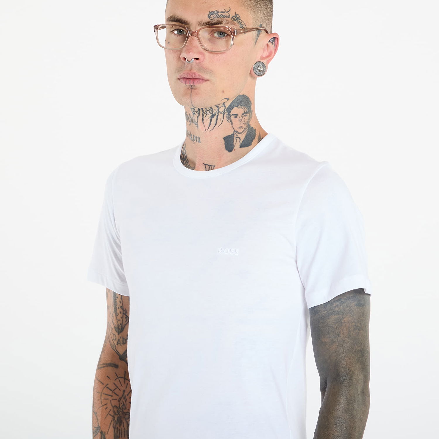 Тениска BOSS T-Shirt Cotton Черно | 50475284, 1