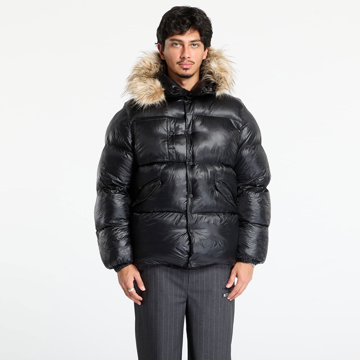 Пухо яке Umbro Duemila Puffer Jacket with Faux Fur Hood Черно | UBMW0331FA206 BLK0001, 0