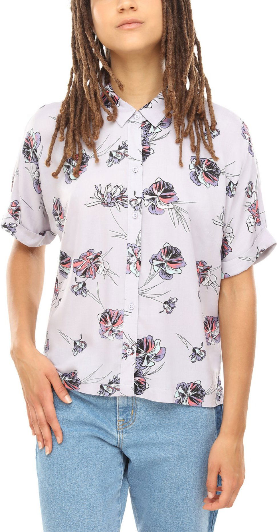 Риза Vans Short Sleeve Patterned Shirt Лилаво | vn0a3uoouuj1, 0