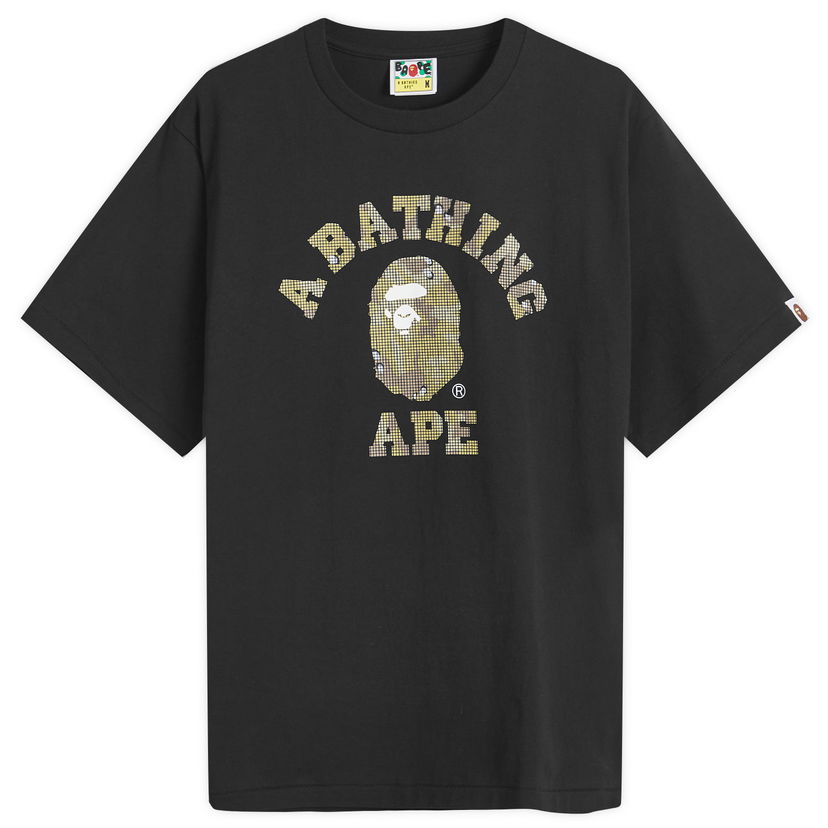 Тениска BAPE Bitmap College T-Shirt Черно | 001TEK801039M-BLK