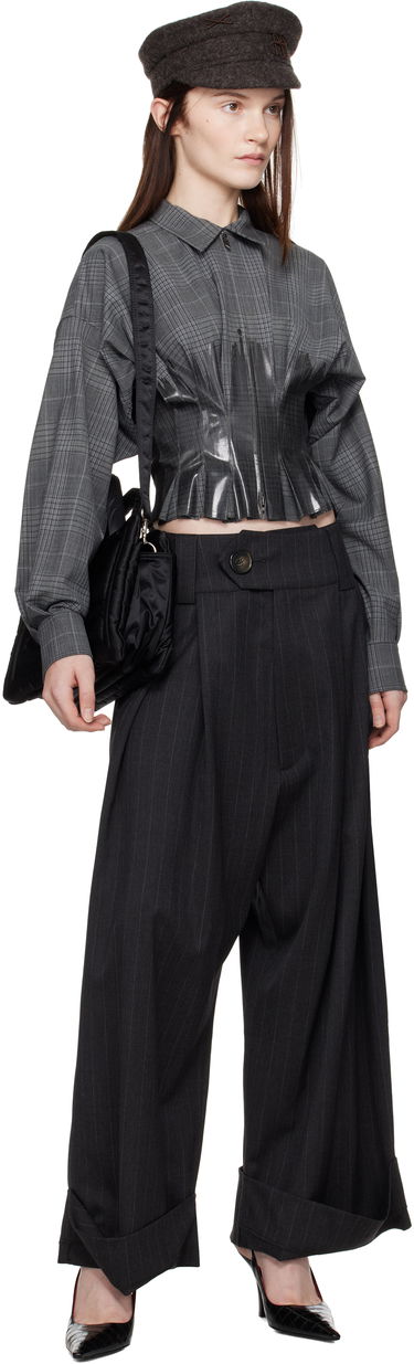 Голяма пазарска чанта Vivienne Westwood Small Quilted Orb Tote Bag Черно | 4D030003U-W011M-, 3