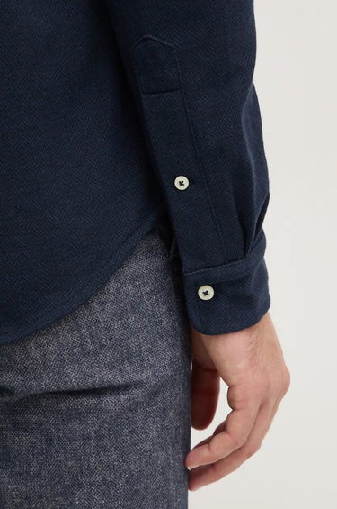 Риза Polo by Ralph Lauren Slim Fit Cotton Shirt with Classic Collar Тъмно синьо | 710958122, 5