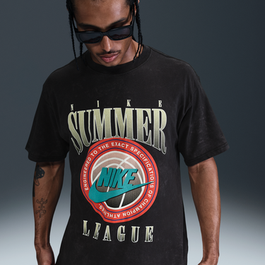 Тениска Nike Max90 Summer League Basketball T-Shirt Черно | HJ3434-010, 0
