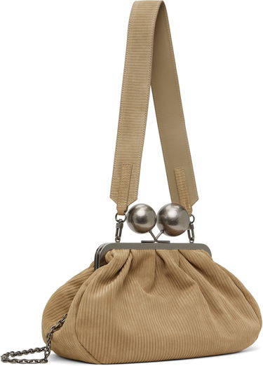 Дамска чанта Max Mara Weekend Max Mara Destino Suede Shoulder Bag Бежово | 2515511044600, 2
