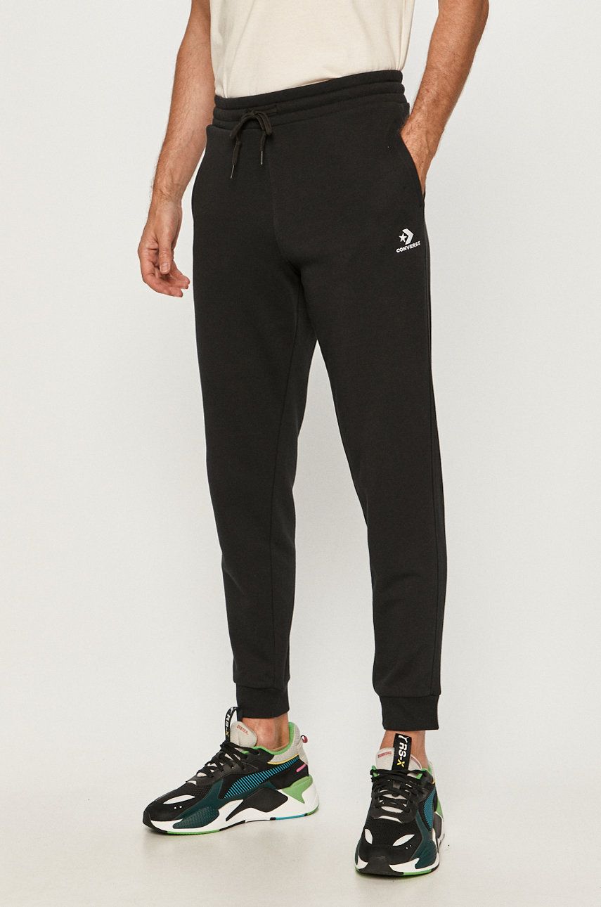 Спортни панталони Converse Converse Embroidered-Logo Fleece Joggers Черно | 10020369.A01, 0