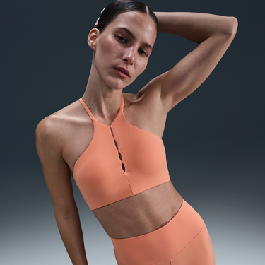 Сутиен Nike One Keyhole Light-Support Padded High-Neck Sports Bra Оранжево
 | HJ3726-844, 0