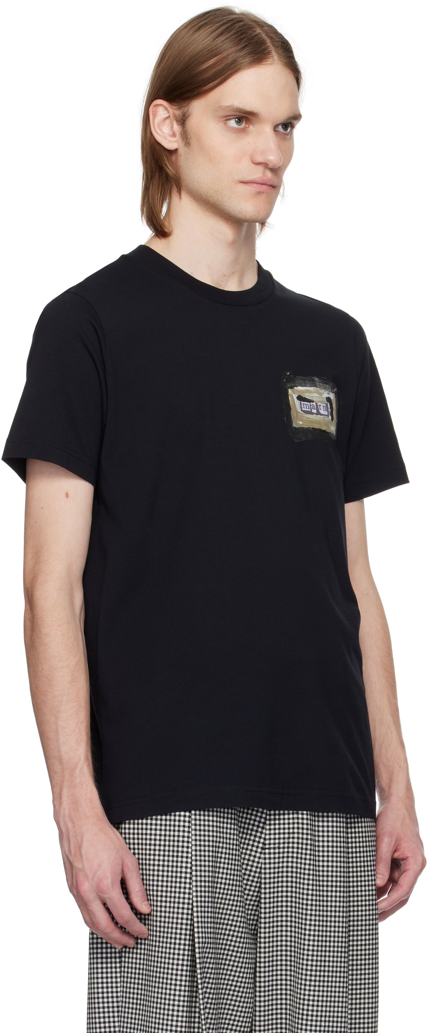 Тениска Marni Marni Collage Print Cotton T-Shirt Черно | HUMU0198BP USCX92, 1
