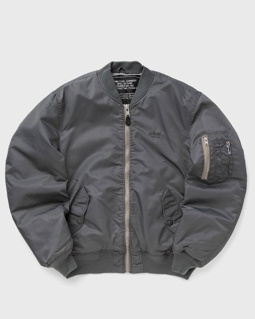 Яке бомбър Schott NYC Bomber Jacket Сиво | MACAMPSRS-PEWTER