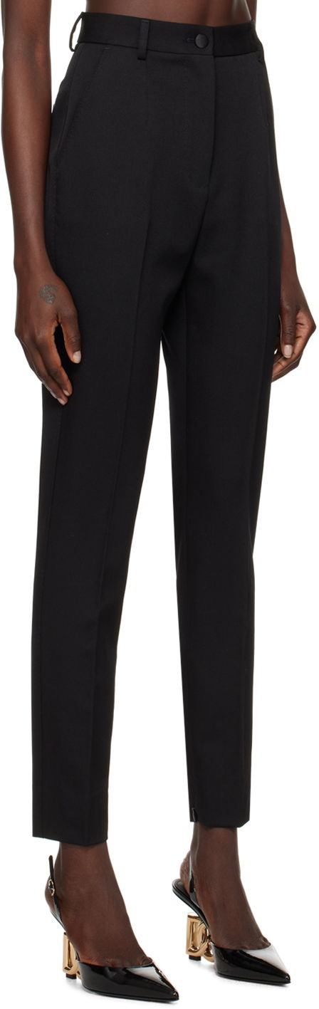 Панталони Dolce & Gabbana Creased Dress Trousers Черно | FTC30T FU28J, 1