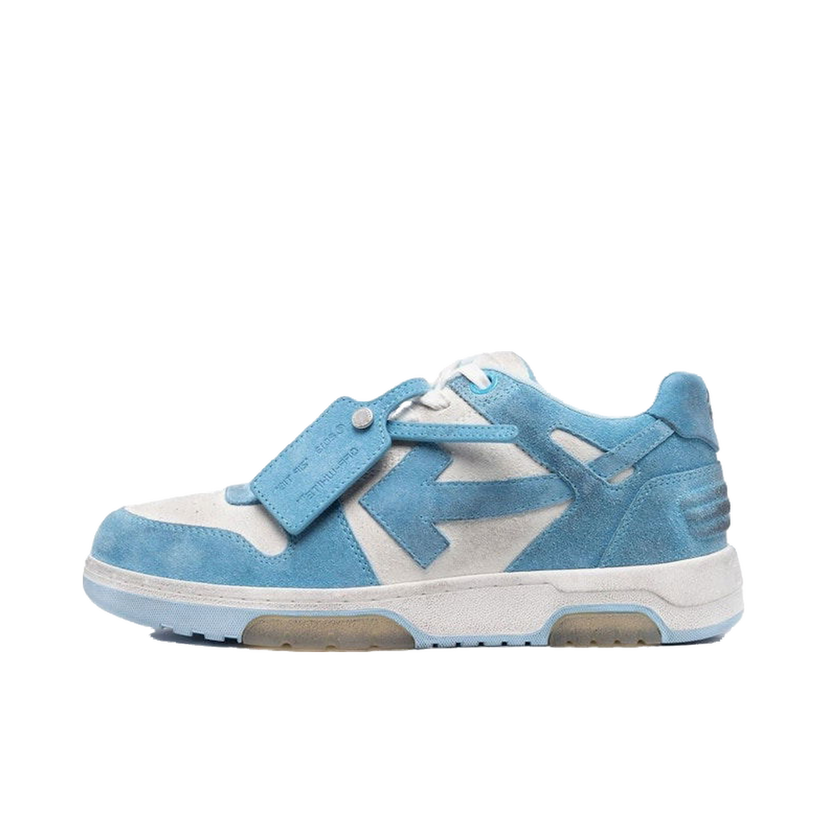 Кецове и обувки Off-White OOO Low Out Of Office Vintage Suede White Light Blue Синьо | OMIA189S23LEA0110140