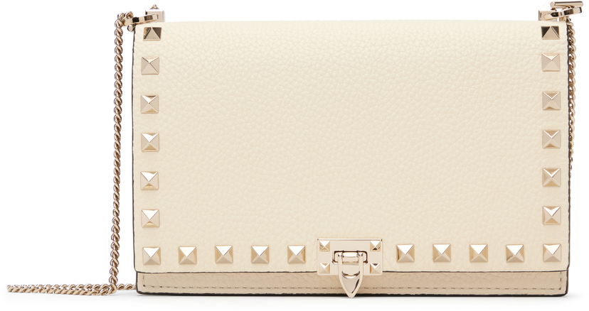 Чанта през рамо Valentino Garavani Mini Rockstud Flap Bag Бежово | 7W2P0Y59VSH