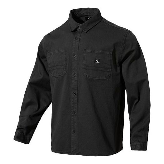 Риза Converse Long Sleeve Twill Button Down Shirt Черно | 10022012-A02