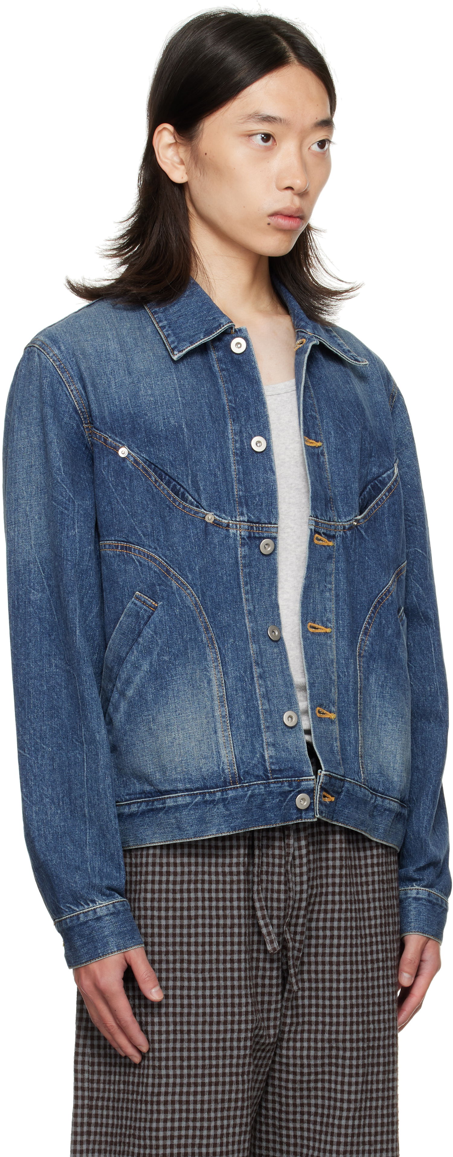 Яке sage NATION SAGE NATION Jiji Denim Jacket Синьо | S084 DENIM JIJI JACKET DENIM I, 1