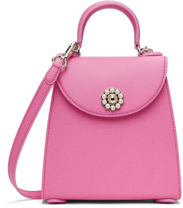 Дамска чанта Simone Rocha Simone Rocha Mini Valentine Pearl-Embellished Crossbody Bag Розово | BAG172 0787, 0