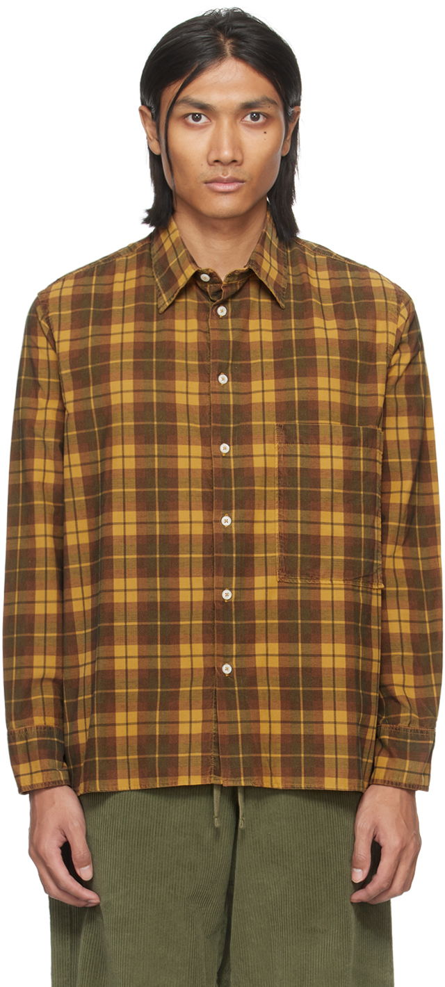 Риза Universal Works Universal Works Square Pocket Shirt Жълто | P2954, 0