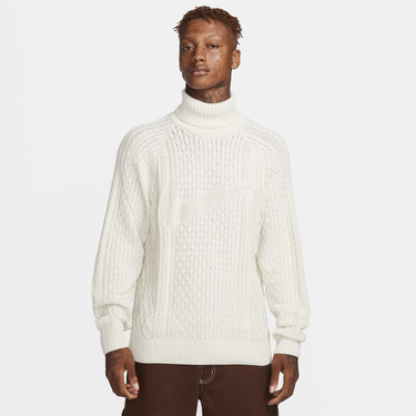 Пуловер Nike Life Cable Knit Turtleneck Jumper Бяло | FB7770-072, 0